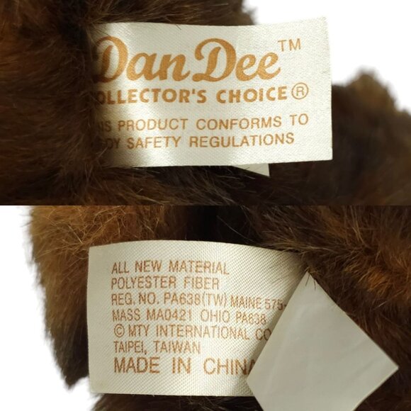 Dan Dee Collectors Choice Teddy Bear Plush 9" Sitting Brown Stuffed Animal Toy - Picture 12 of 12